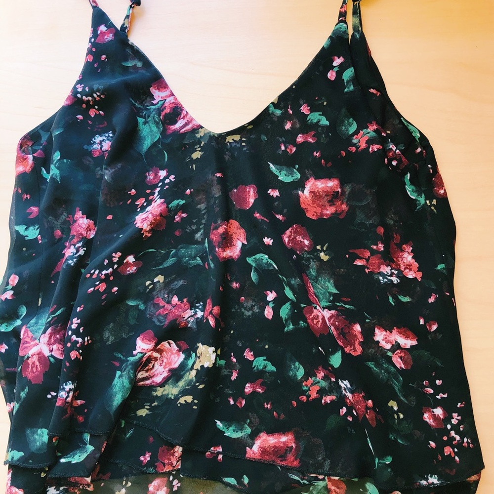 Floral Blousy Tank Top